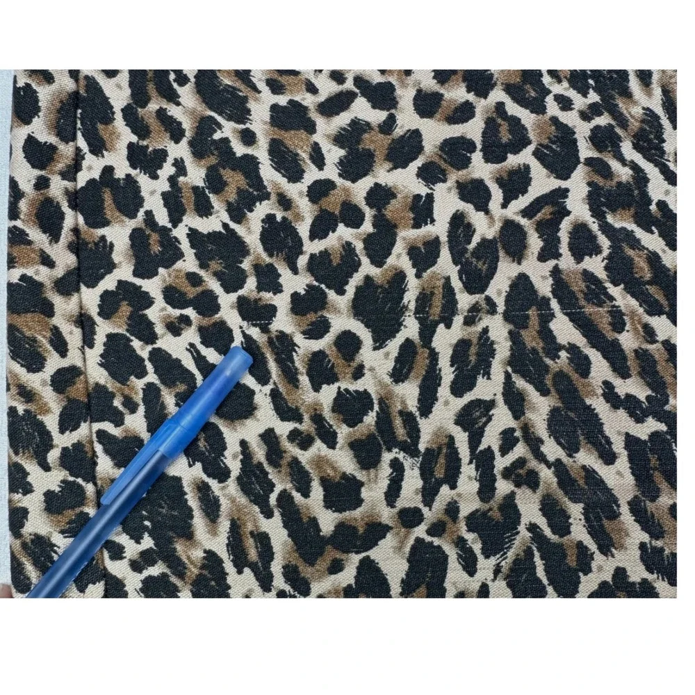 J.Crew Pencil Skirt Women's Animal‎ Leopard Print Slit Zip Size 12 Retro Classic